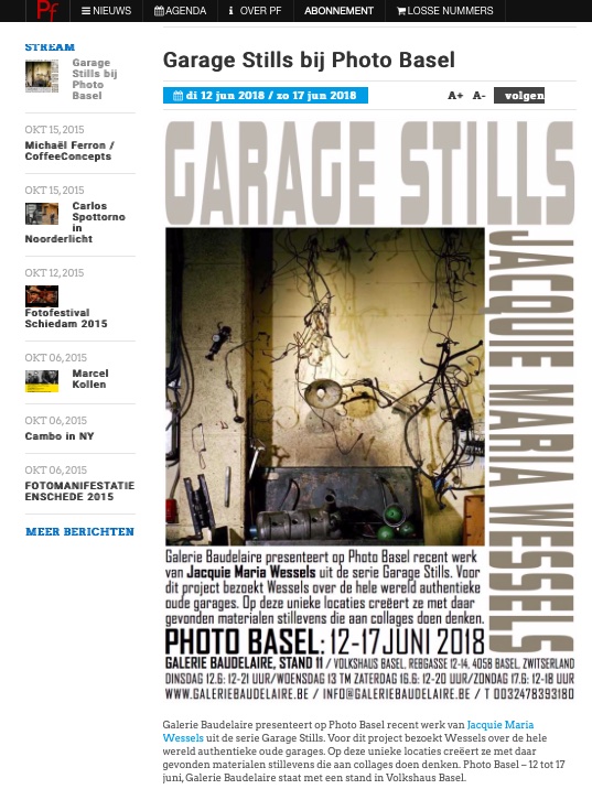 Kunstkrant Jacquie Maria Wessels Galerie Baudelaire on Tour